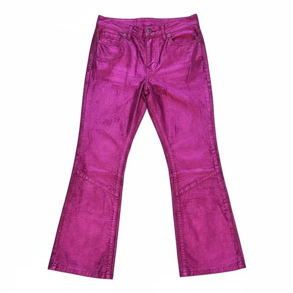 Free People Cropped Velvet Pants Size 28 - Picture 7 of 10